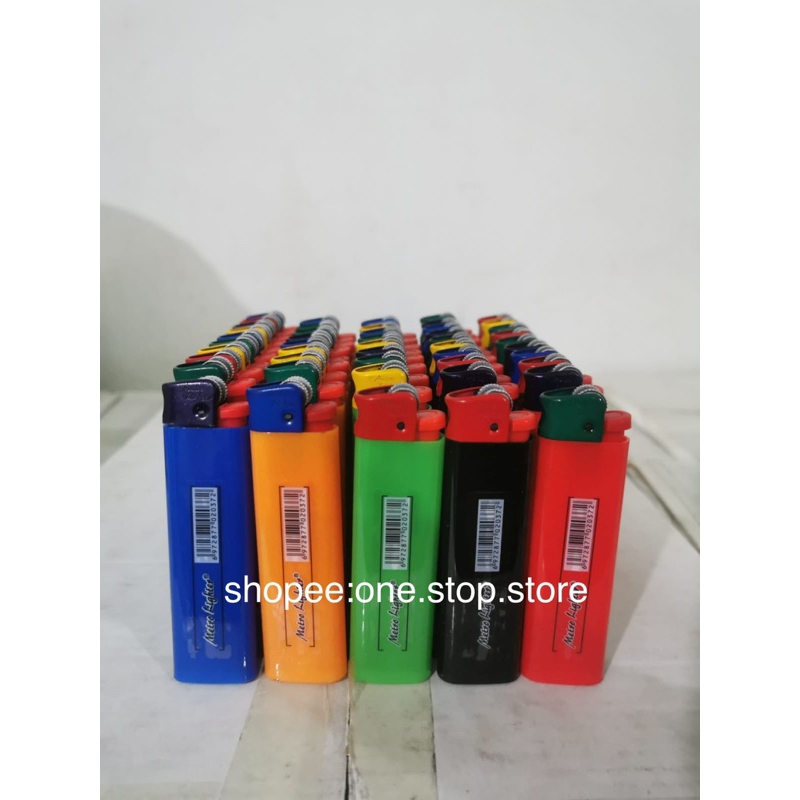 Mancis Korek Api Gas Roda Mix Warna Metro Lighter J-009