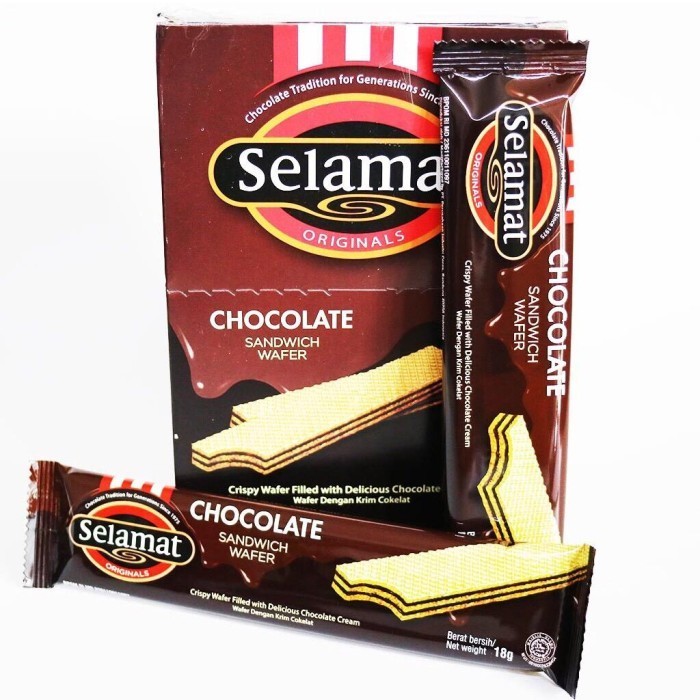 

Selamat Wafer - Wafer Cokelat Box isi 20 - Wafer Krim Cokelat