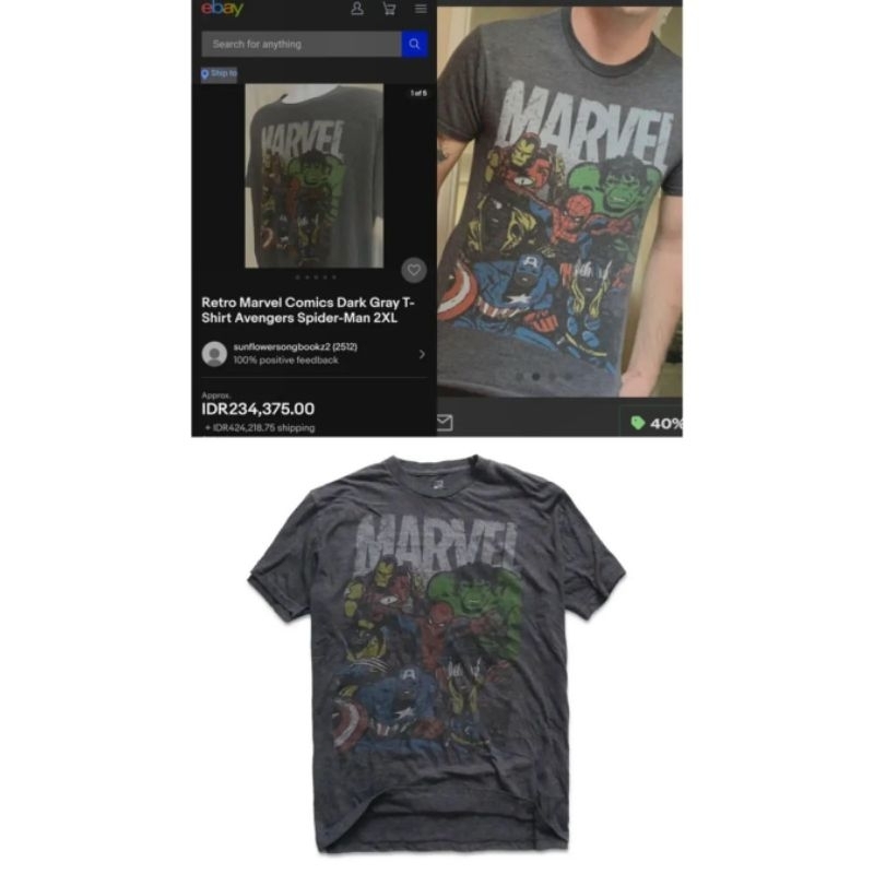 Kaos vintages MARVEL Original
