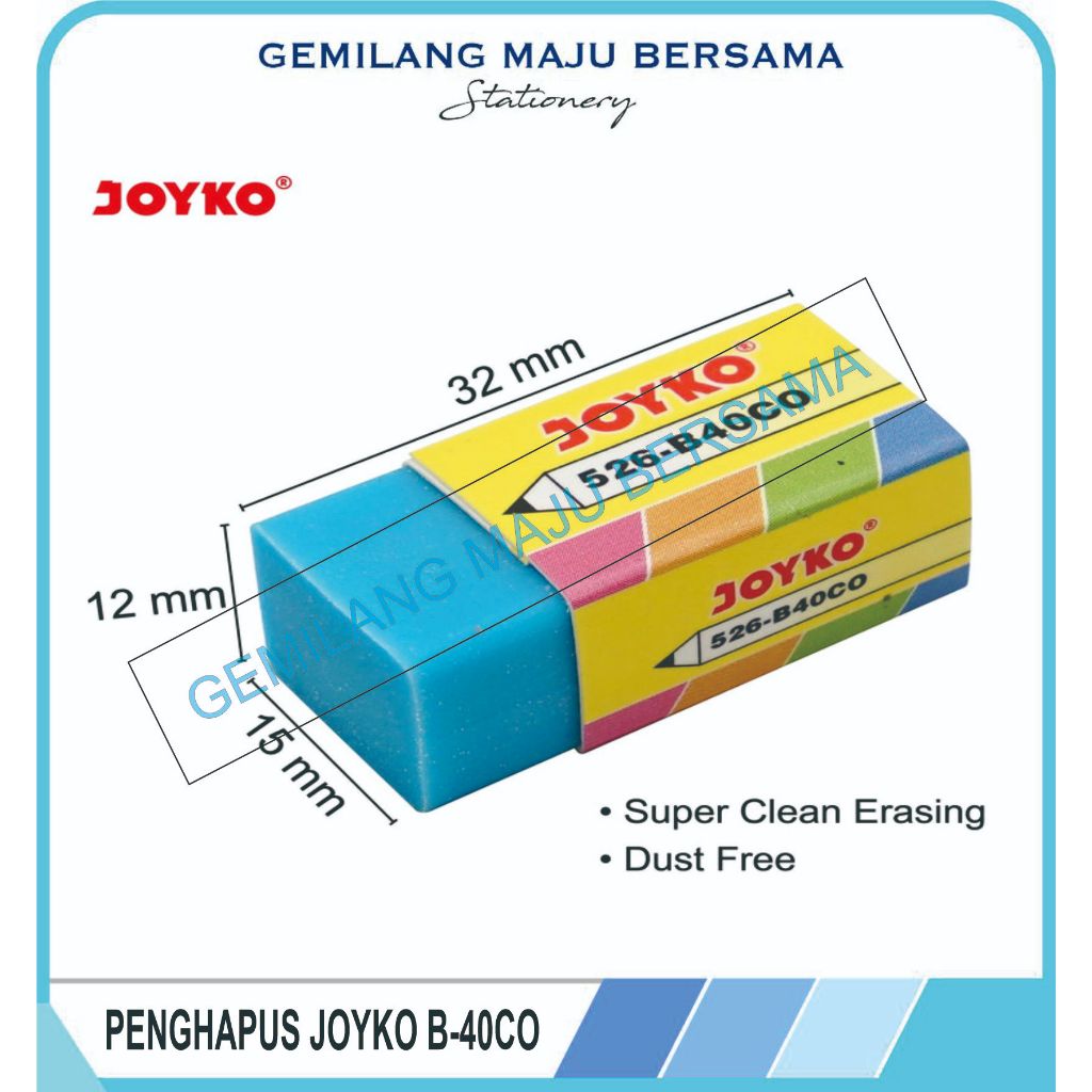 

Penghapus / Eraser Joyko 526-B40 CO ( Warna )