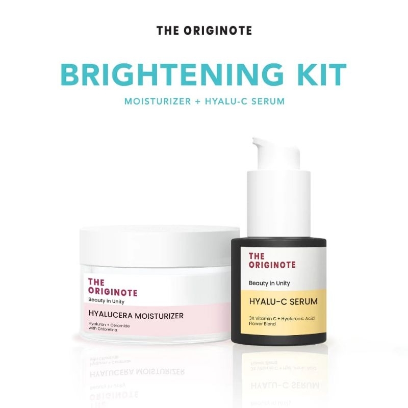 Bisa cod THE ORIGINOTE BRIGTENING KIT/THE ORIGINOTE HYALUCERA MOISTURIZER DAN THE ORIGINOTE HYALU C 