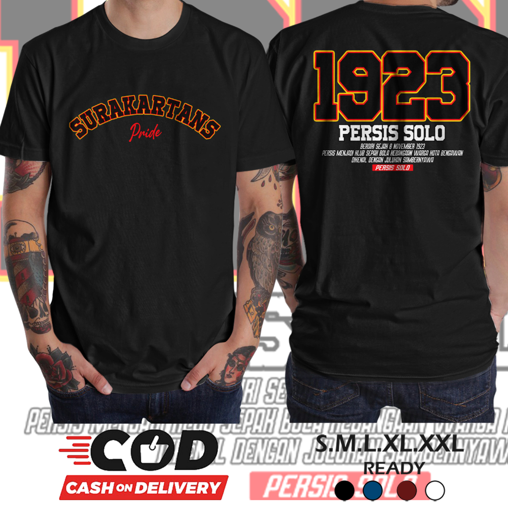 Baju Kaos Kaus Tshirt T-shirt Ts Atasan Atribut Suporter Bola Persis Solo Surakarta Surakartans Foot