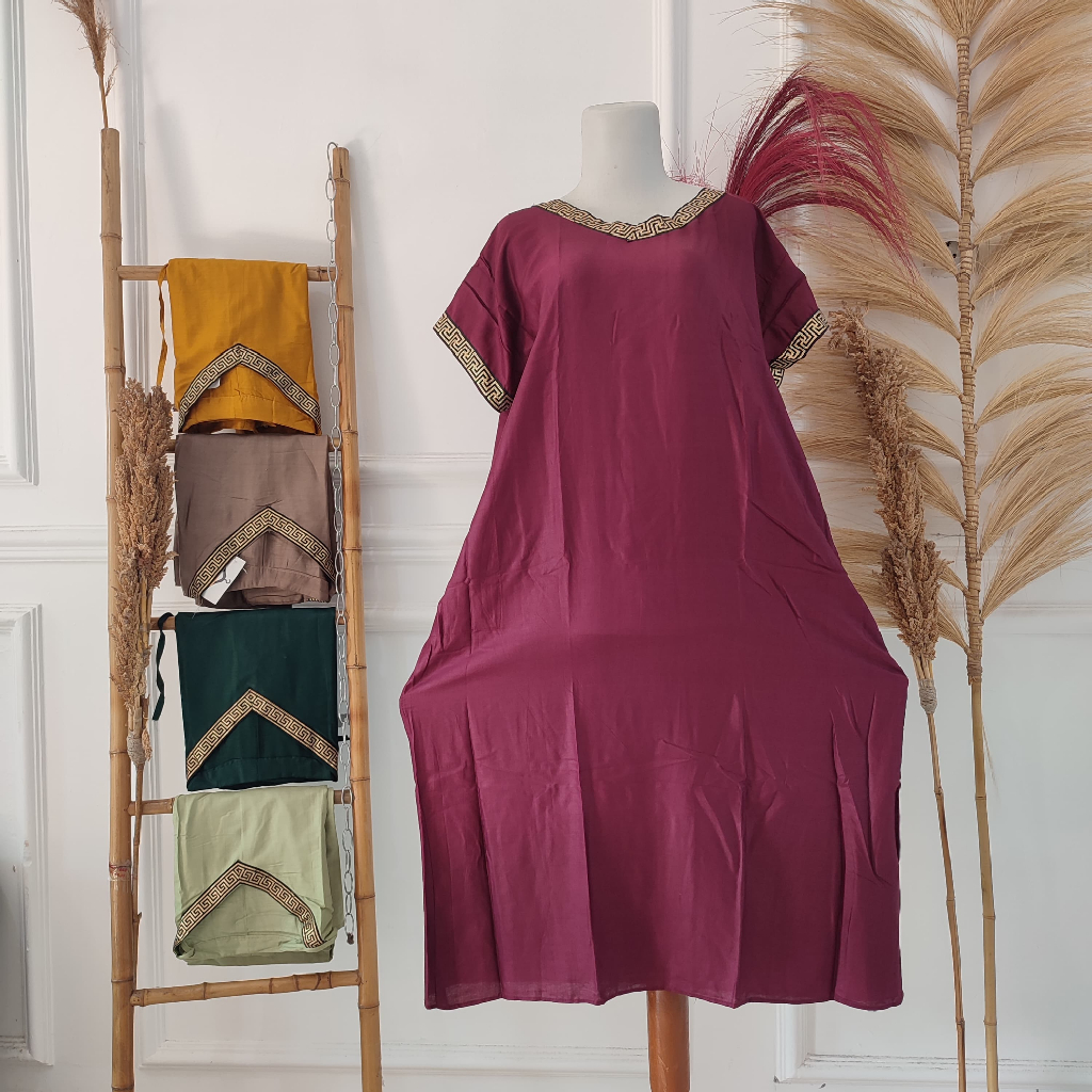 DASTER NABILA ARAB TURKISH JUMBO RAYON POLOS LD 120 / HOMEDRESS VIRAL POLOS KEKINIAN MURAH / DASTER 