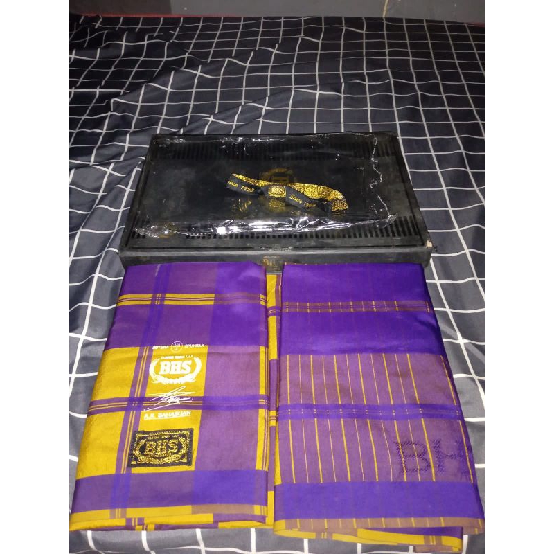 sarung bhs kdt full sutra spunsilk logo gold second seken