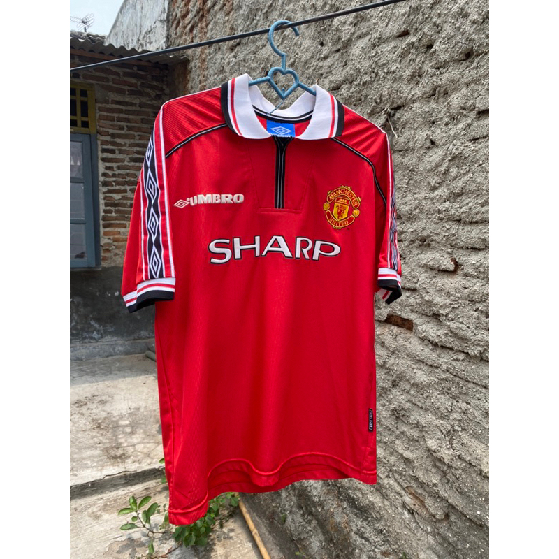 jersey manchester united 1998-1999 home original 100%