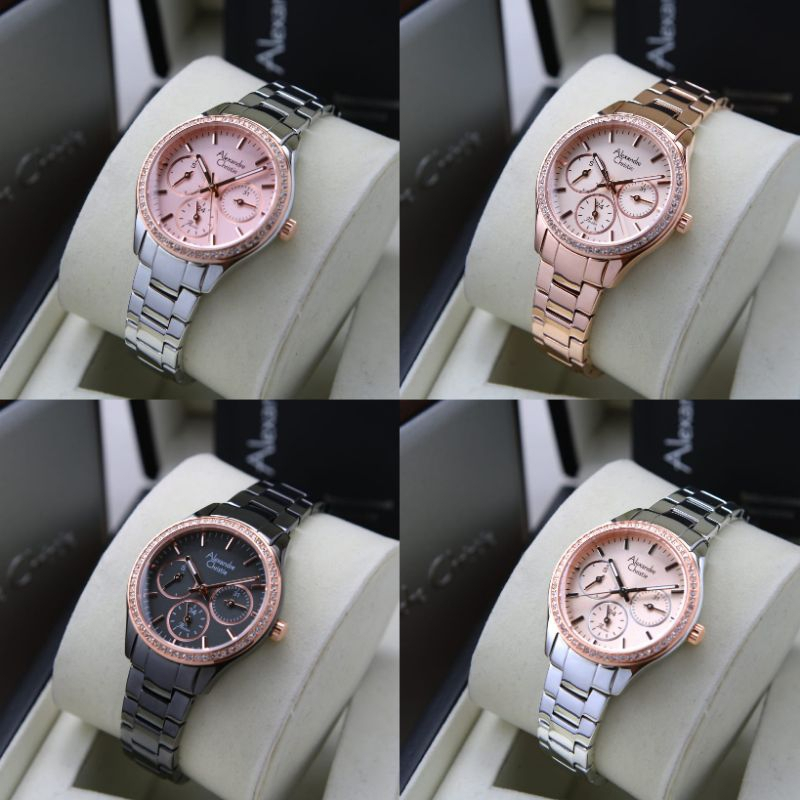 Alexandre Christie AC 2A66 BF Original Bergaransi Jam Tangan Wanita Mewah