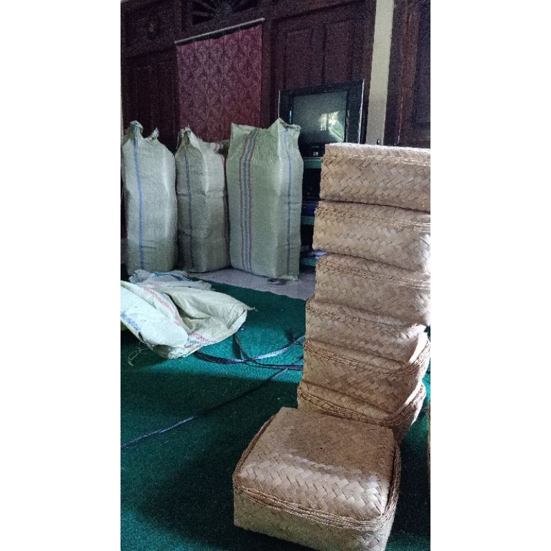 Grosir 100 Pasang 25X25 Besek Walet Besek Jumbo Bakul Bambu