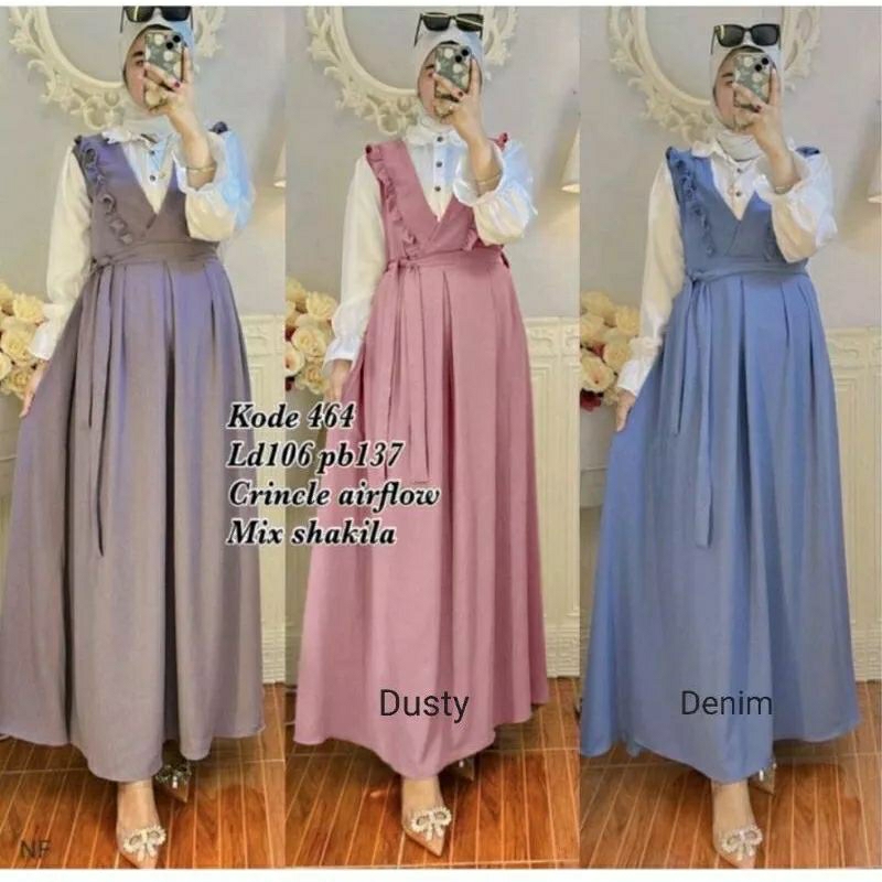 Gempita Dress Maxi Crinkle Airflow