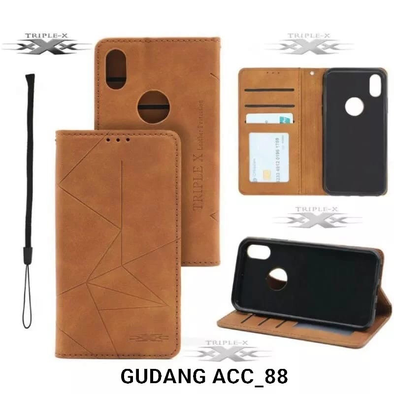Triple X Flip Cover Leather Case Walet Samsung J3 2016 J5 2016 J7 2016 Flip Case Dompet Magnetik