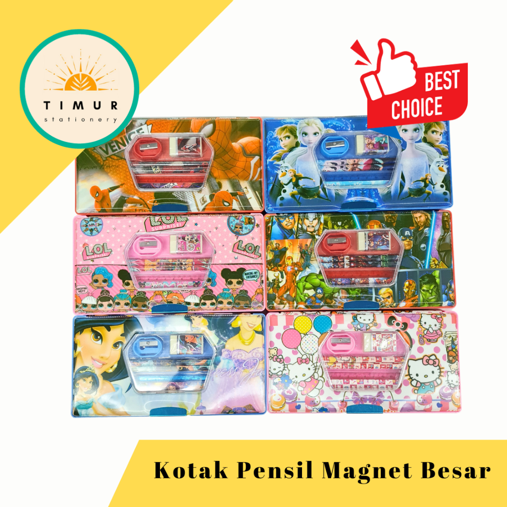 

Tempat Pensil Magnet BESAR + Set Alat Tulis / Kotak Pensil Magnet / CC-1022