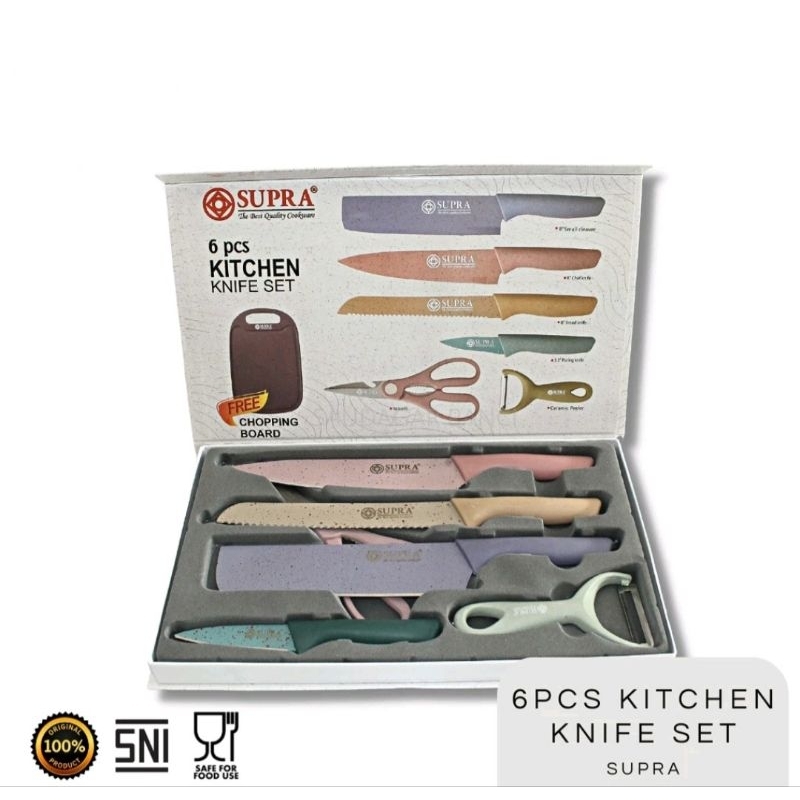 Supra Pisau 6 Pcs | Kitchen Knife Set