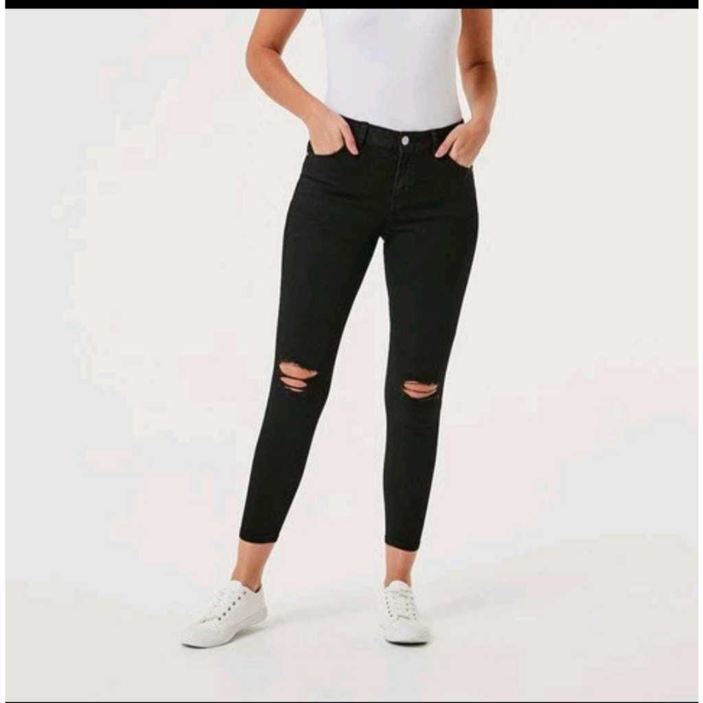 GRADE (A) ANK*O RIPPED SKINNY JEANS |HW (JEANS ANKO SOBEK /JEANS WANITA )