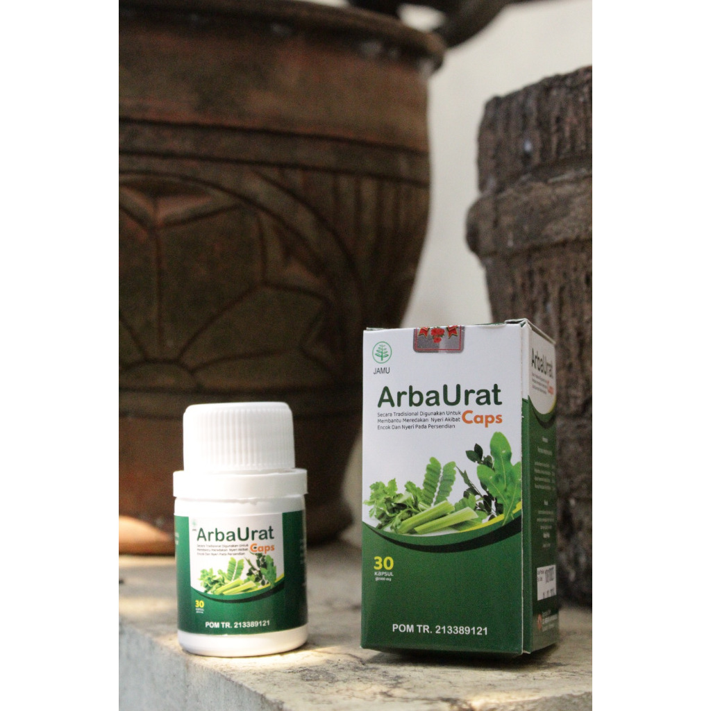 Arbaurat 30 kapsul terdaftar BPOM obat alami atasi asam urat dan rematik 30 kapsul Original