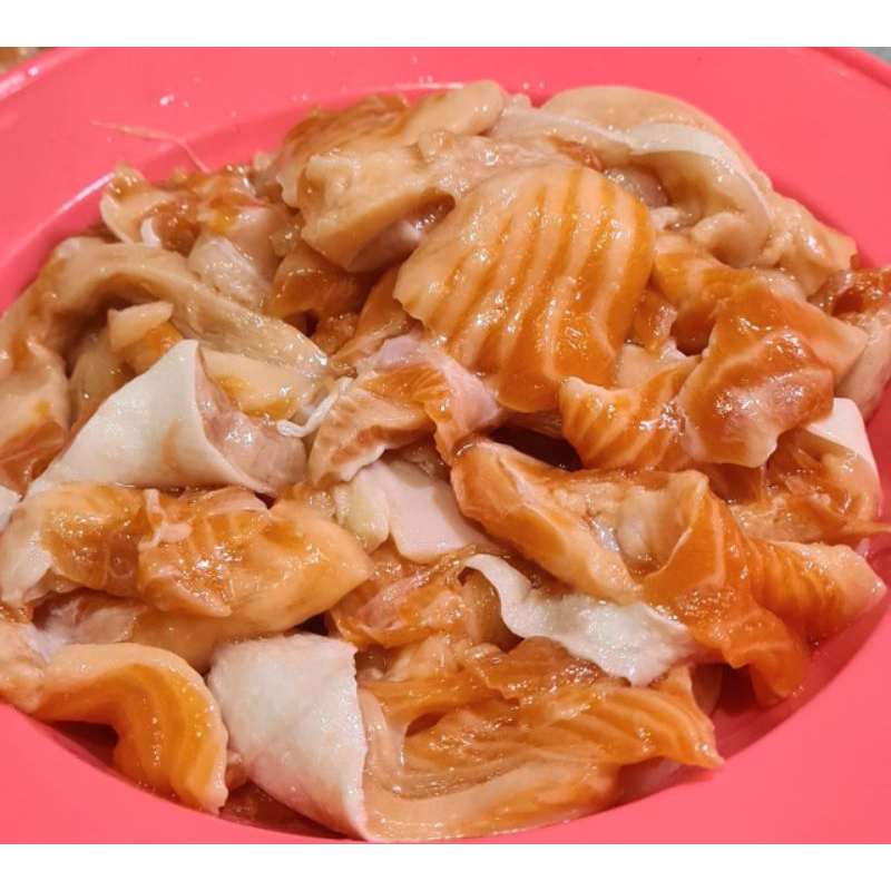 

Tetelan salmon Tanpa kulit & Tanpa Duri / 1KG