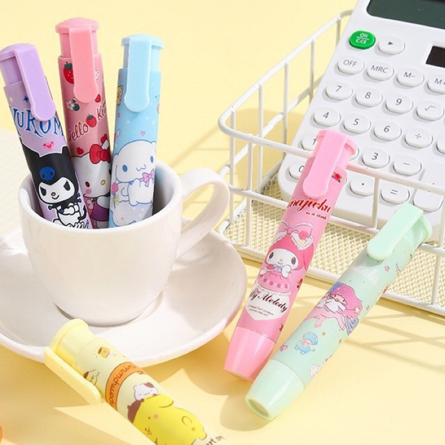 

ALAT TULIS PENGHAPUS PENSIL ANAK KARAKTER LUCU HELLO KITTY KORUMI CINNAMOROLL MY MELODY POMPOMPURIN CETEK LIPSTIK LIPSTICK MEKANIK