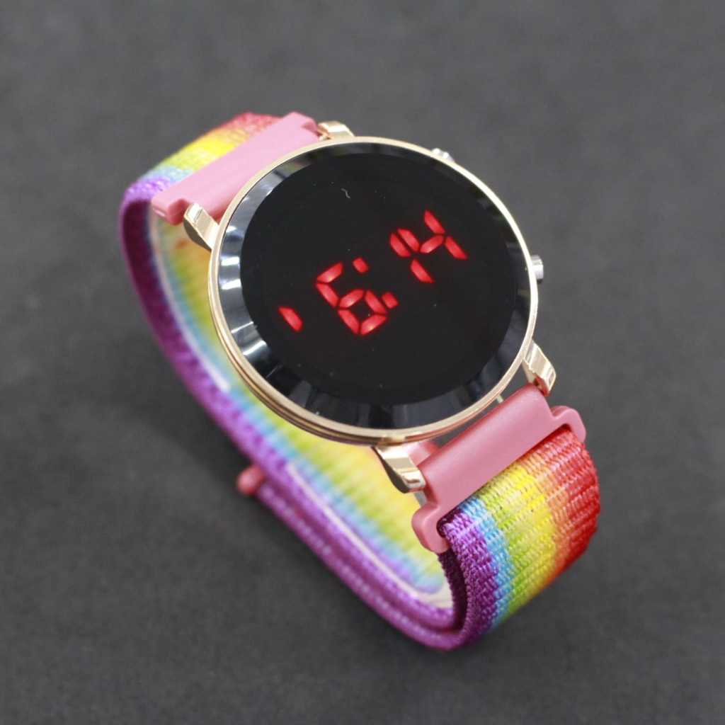 Jam Tangan LED Watch Strap Kanvas / Nylon