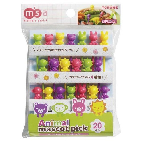 Animal Mascot Pick Torune P-3070 Garpu Buah Tusuk Tusukan Bento Makanan Food Fruit Picks Fork Fruits