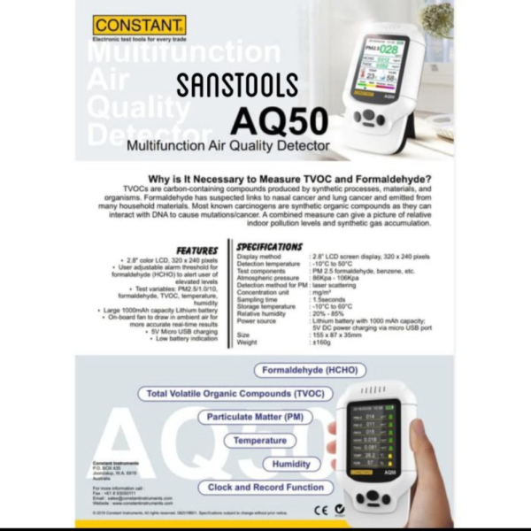 

Constant AQ50 multifunction air quality detector AQ-50 deteksi udara Diskon
