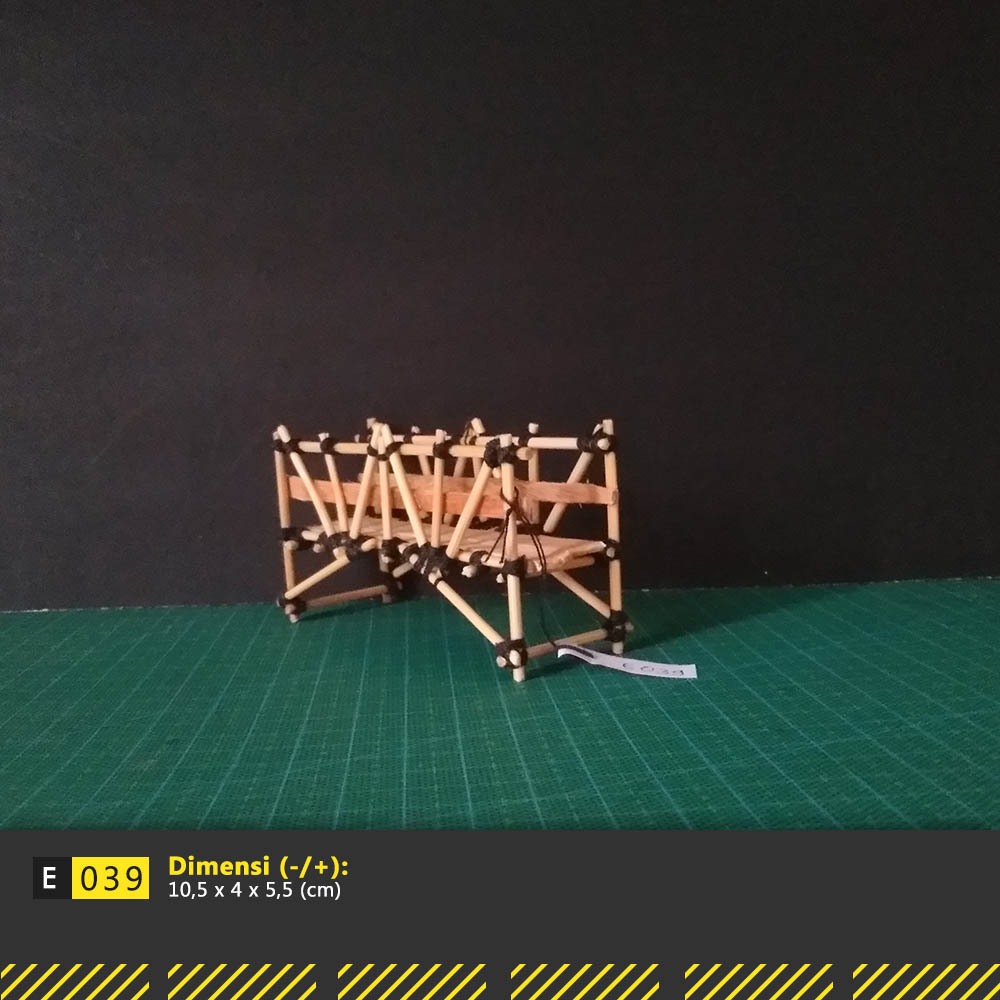 [E039] Miniatur / Ornamen / Aksesoris Akuarium Jembatan Kayu Bambu Stik Eskrim