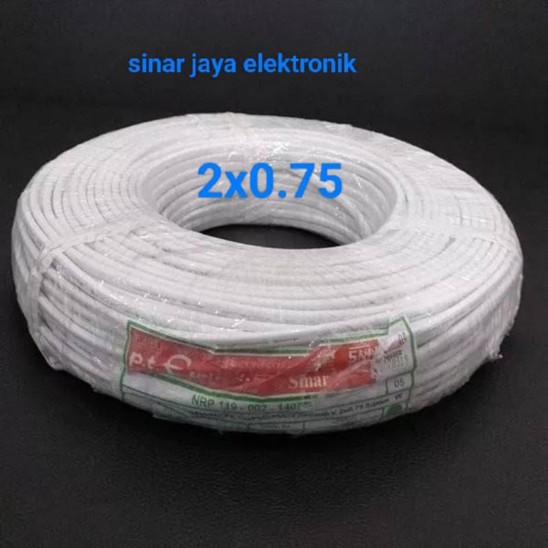 KABEL 2x0.75 SINAR EWINDO FULL TEMBAGA ORIGINAL