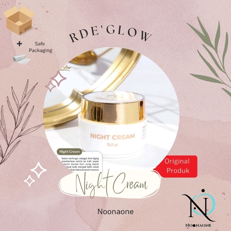⭐️RDE ' GLOW | R DE GLOW |RDE GLOW| ⭐️NIGHT CREAM⭐️MENCERAHKAN WAJAH|100% ORIGINAL|SKINCARE BPOM