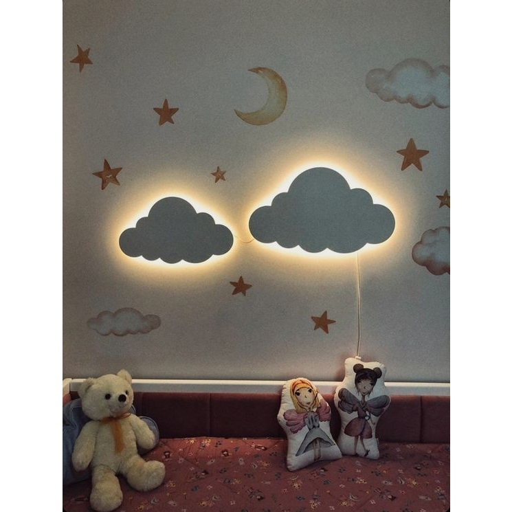 WAJIB PUNYA LAMPU TIDUR AWAN HIASAN DINDING LAMPU TIDUR AWAN AESTHETIC BARANG LUCU LAMPU TIDUR AWAN