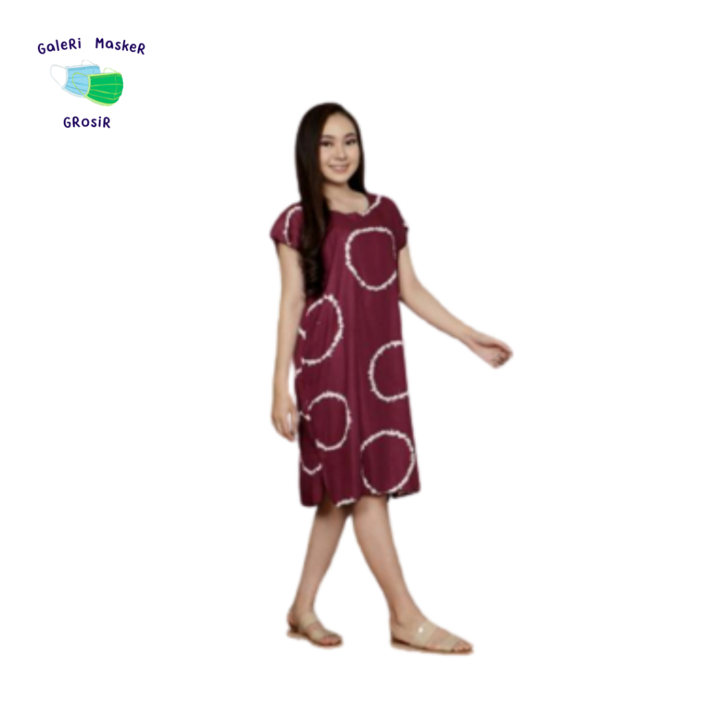 Daster Midi Jumbo Motif Donat (Daster Kekinian Daster Remaja)