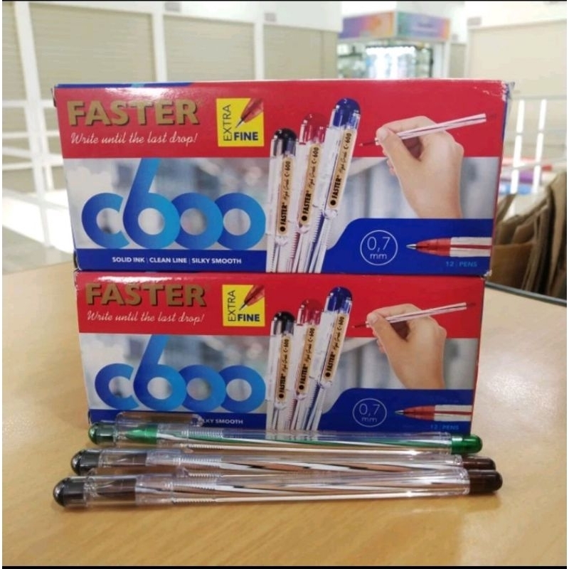 

Pulpen Faster C600 Warna Biru per 1lusin