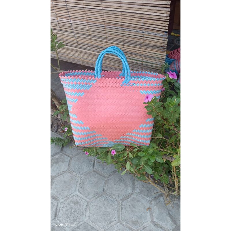 READY STOK - TAS ANYAMAN PLASTIK LURIK SUPER JUMBO