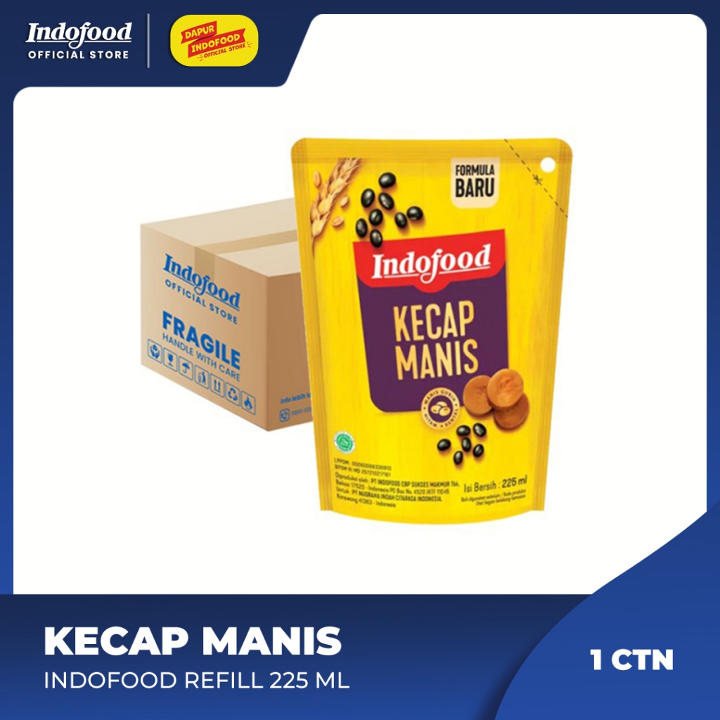 1 ctn - Kecap Manis Indofood Refill 225 ml