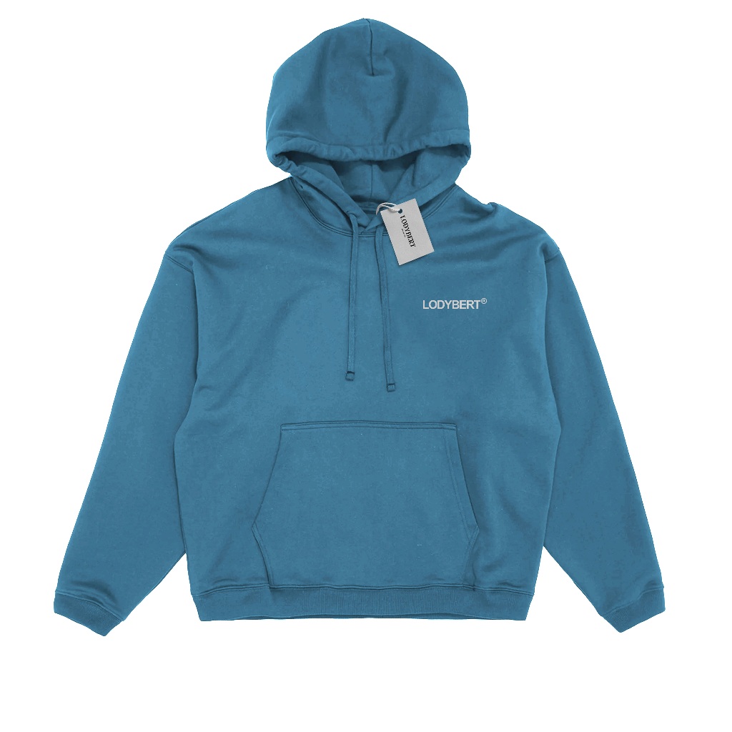 Lodybert Hoodie Pullover Boxy Polite Steel Blue