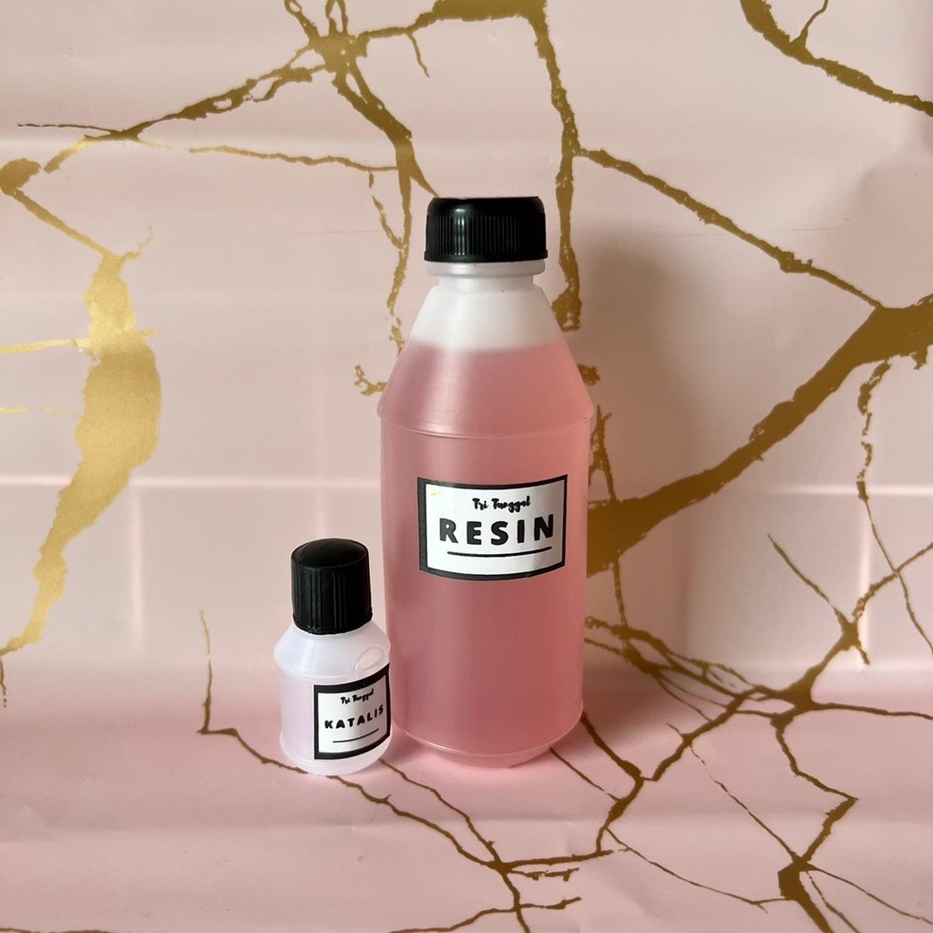 RESIN MERAH Isi 100 ML Polyester 108 FREE KATALIS 5ML Recine Catalis Fiber Acrylic DIY Prakarya Tore