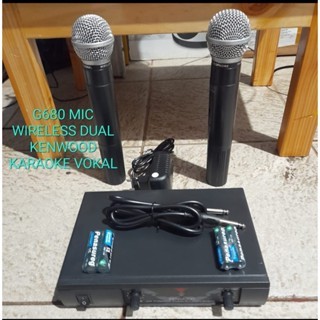 G680 MIC WIRELESS UHF VOCAL SET MICROPHONE DUA WIRELES SEPASANG MIKROPON SOUNDBEST KARAOKE VOCAL