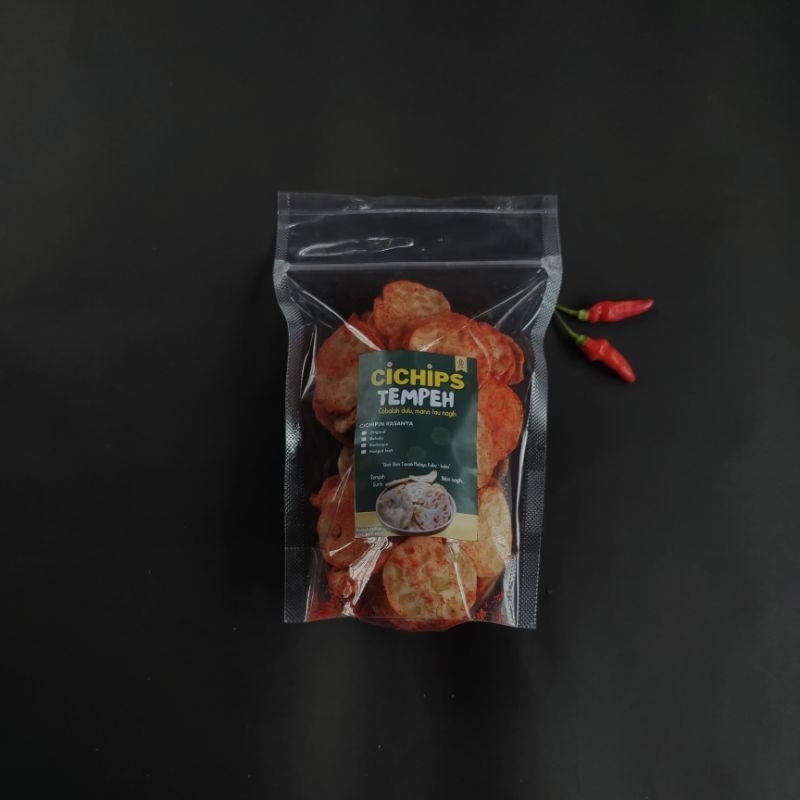 

Cichips Tempeh - Keripik Tempe Sagu Rasa Balado