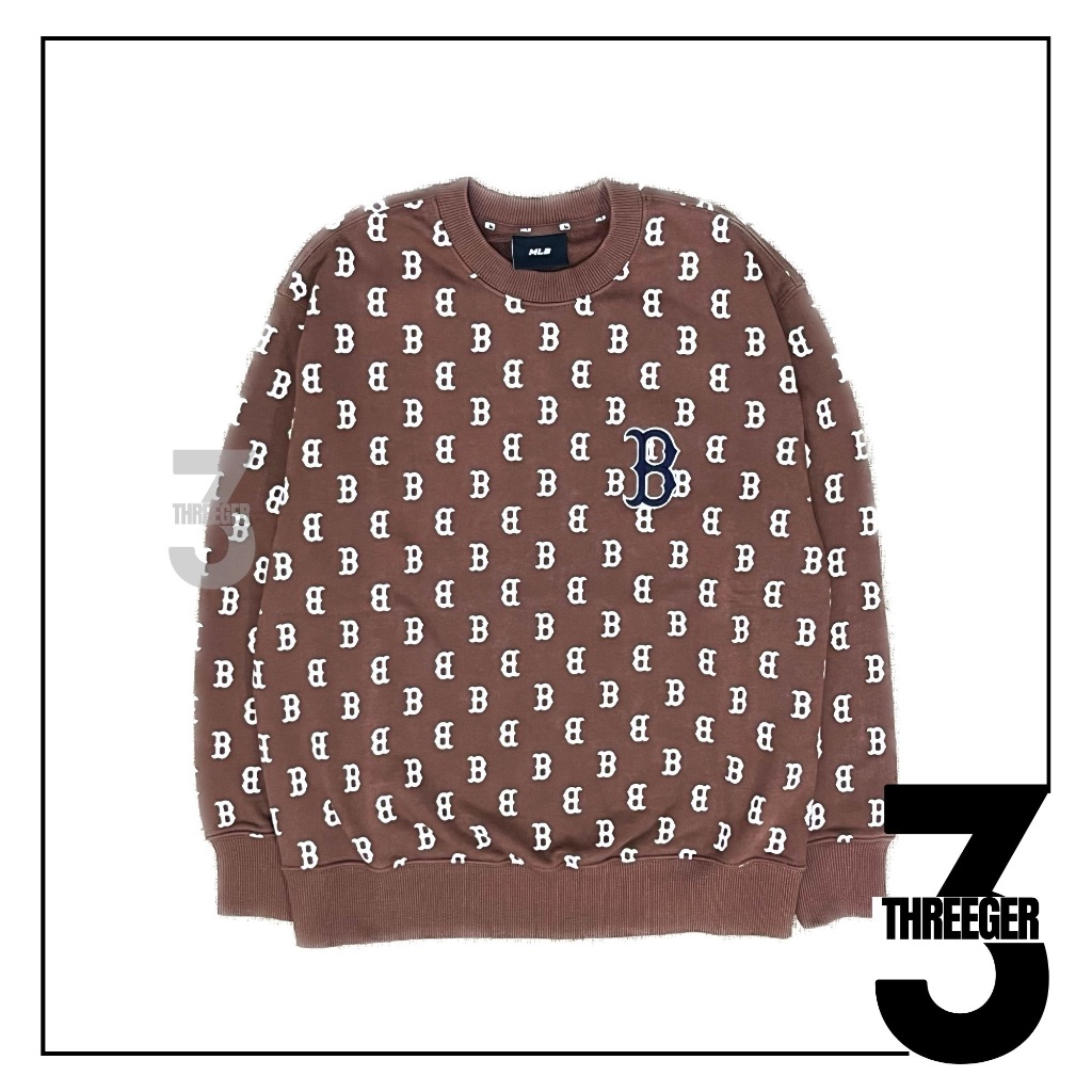 MLB Boston Logo Monogram Sweater Brown Original