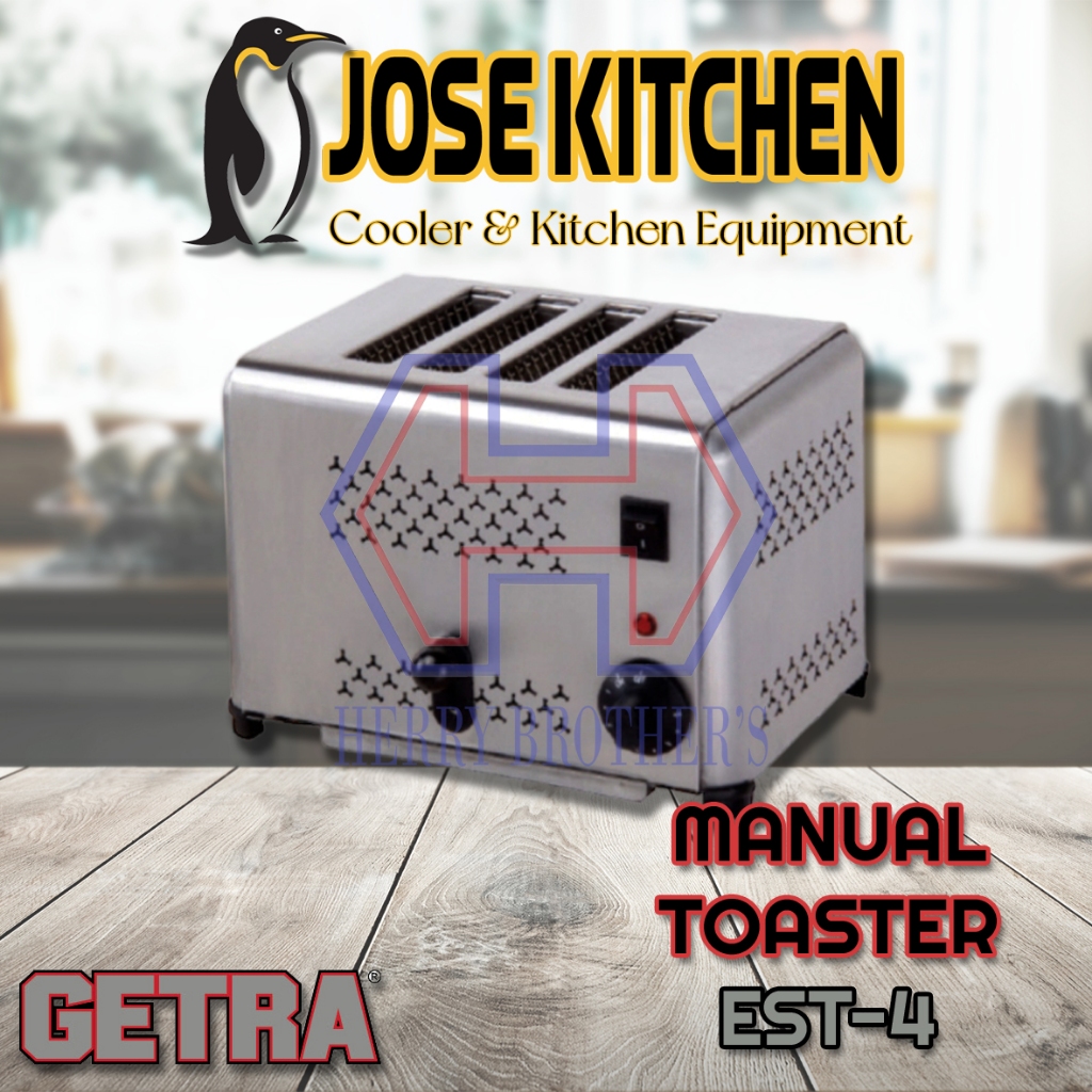 GETRA Toaster EST4 - Pemanggang Roti 4 Slot Stainless Steel Silver