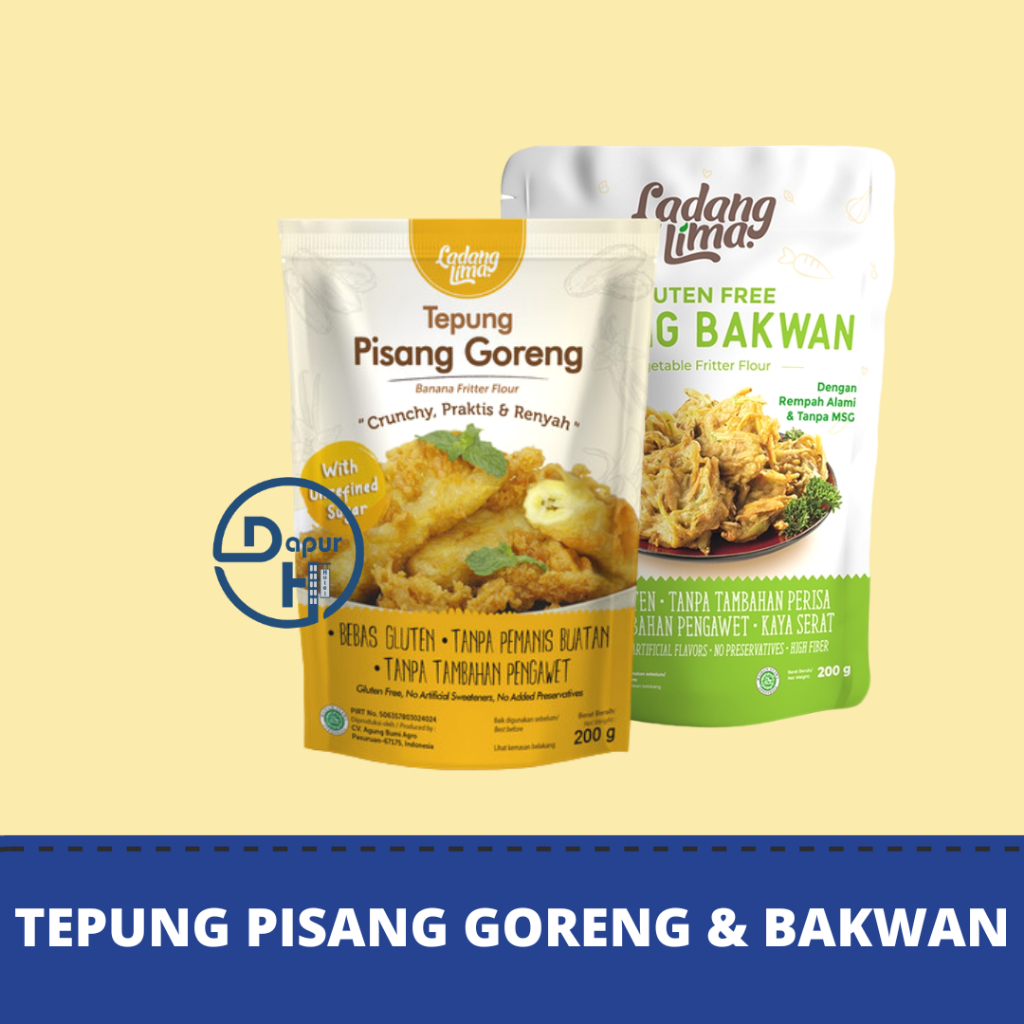 

LADANG LIMA Tepung Bakwan & Pisang Goreng 200 g Halal | Gluten Free