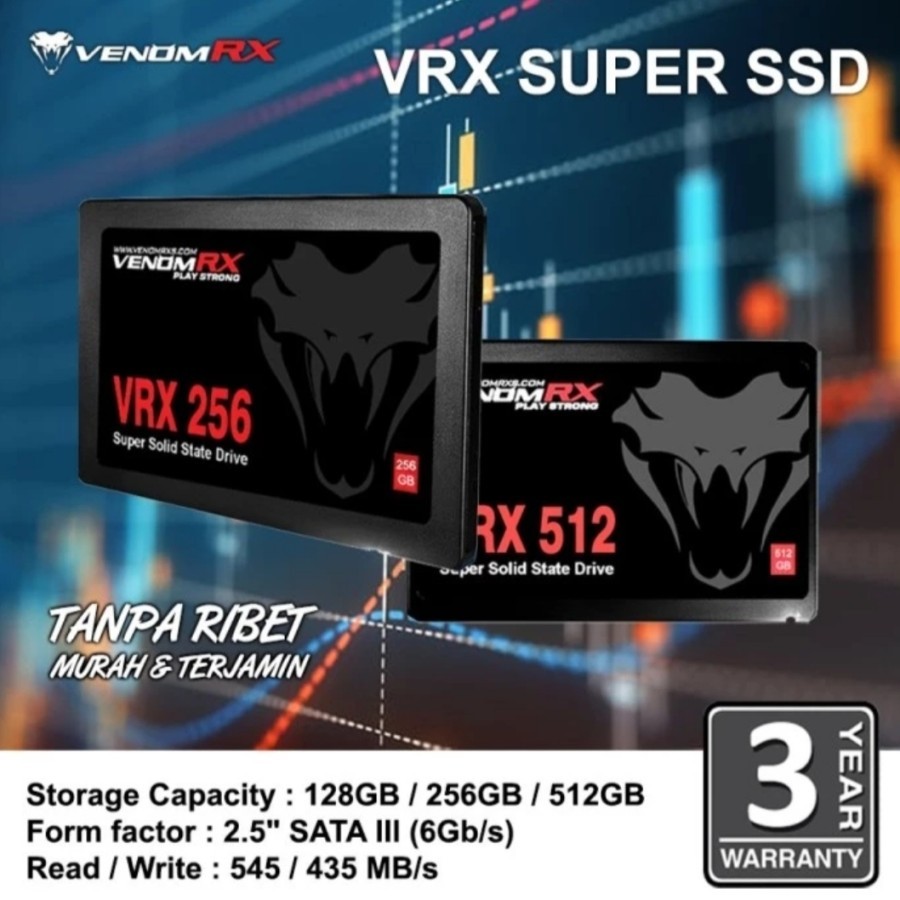 SSD VenomRX VRX 256GB / 512GB / 1TB Venom RX 2.5 SATA III