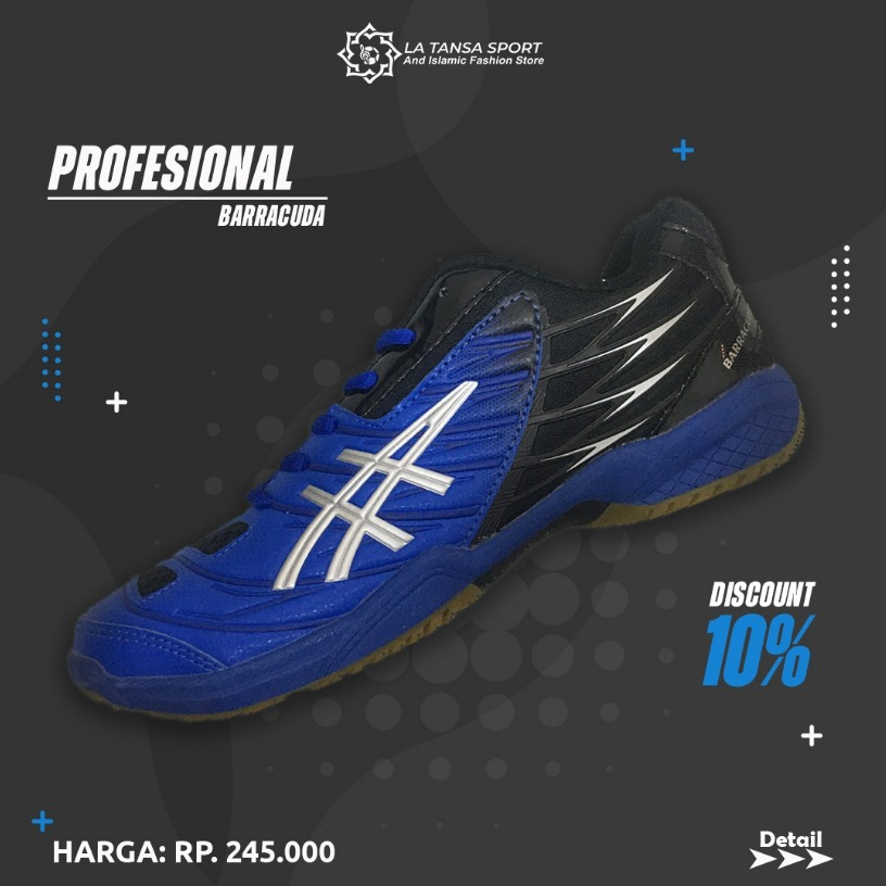 Sepatu Badminton PROFESSIONAL BARRACUDA Murah