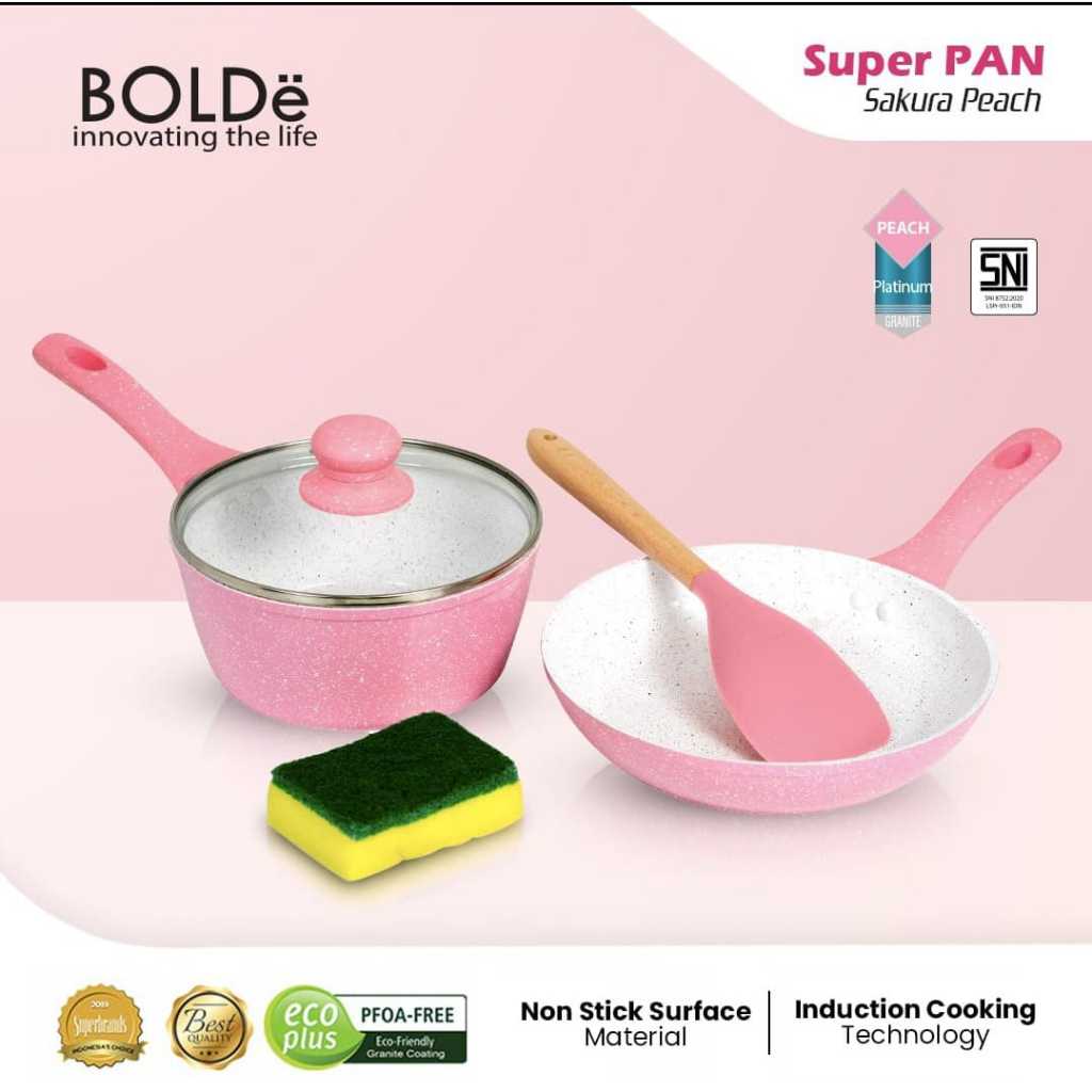 BOLDE SAKURA PEACH PAN SET 5 PCS