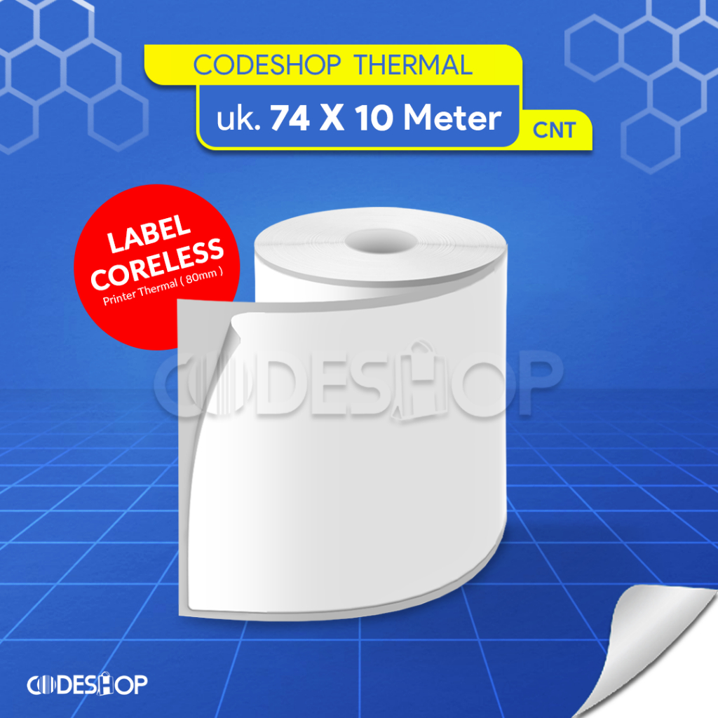 Label Stiker Resi Printer Kasir Bluetooth Thermal 80mm x 10Meter
