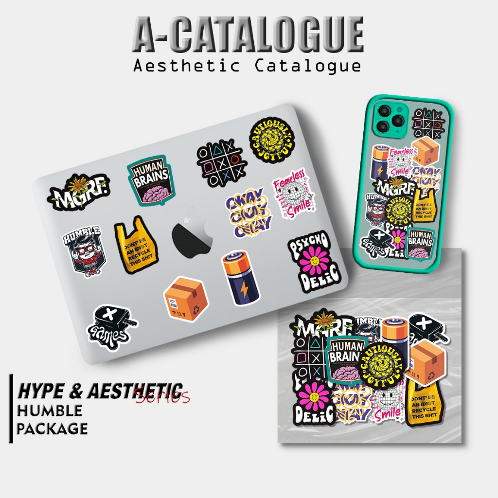 

Sticker Aesthetic Catalogue Waterprooft Compilation Hypebeast Hype and Aesthetic Icon Logo || HUMBLE PACKAGE