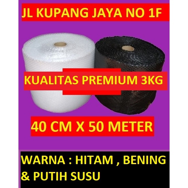 

Bubblewrap Premium 41cmx50m/31cmx50m/25cmx50m bening dan hitam PROMO SHOPEE