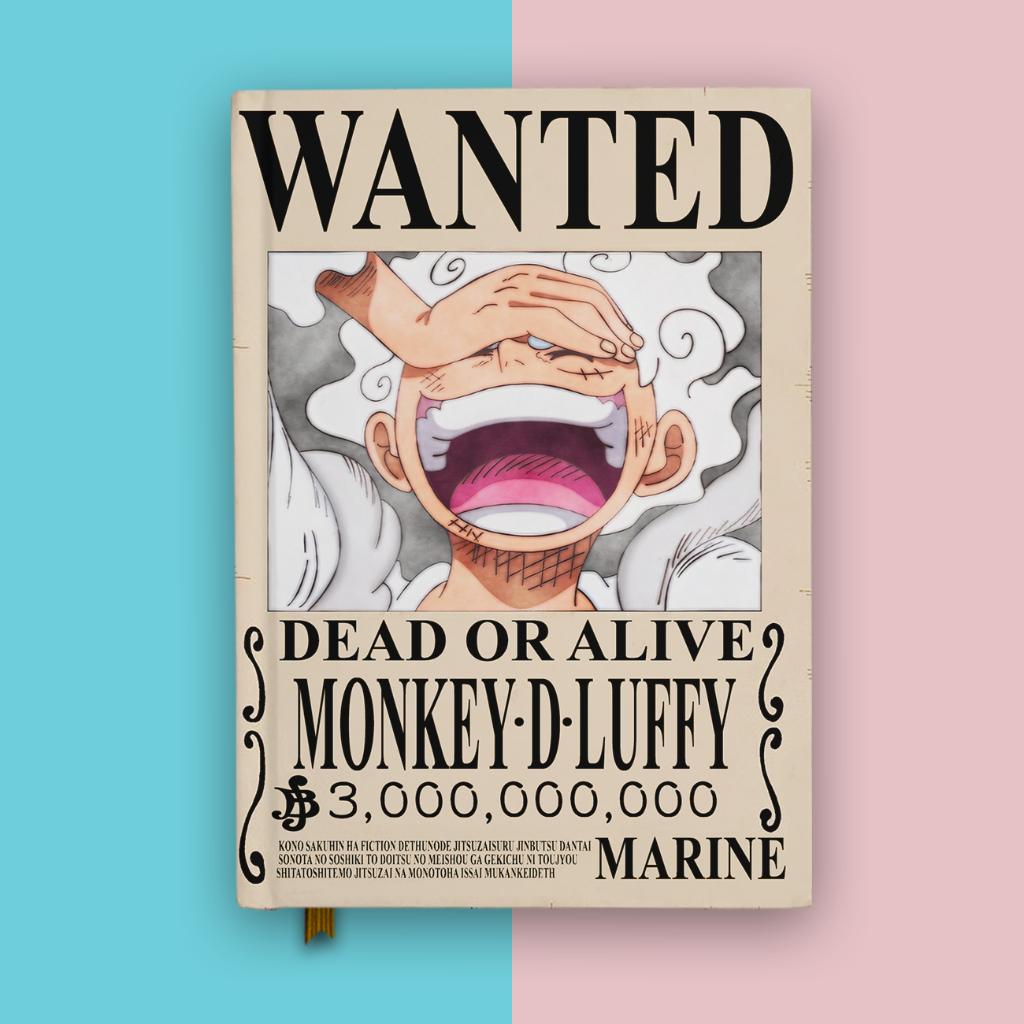 

Buku Catatan Notebook Wanted Monkey D Luffy Nika One Piece Anime Custom Nama Jurnal Diary Notes Hardcover Cosplay