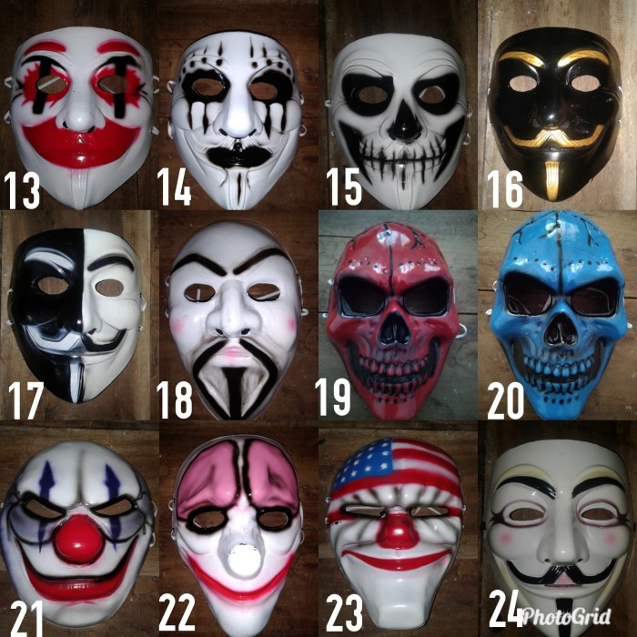 TOPENG HACKER TEROR ANYMOUSE /TOPENG SERAM HITAM PUTIH HACKER JOKER