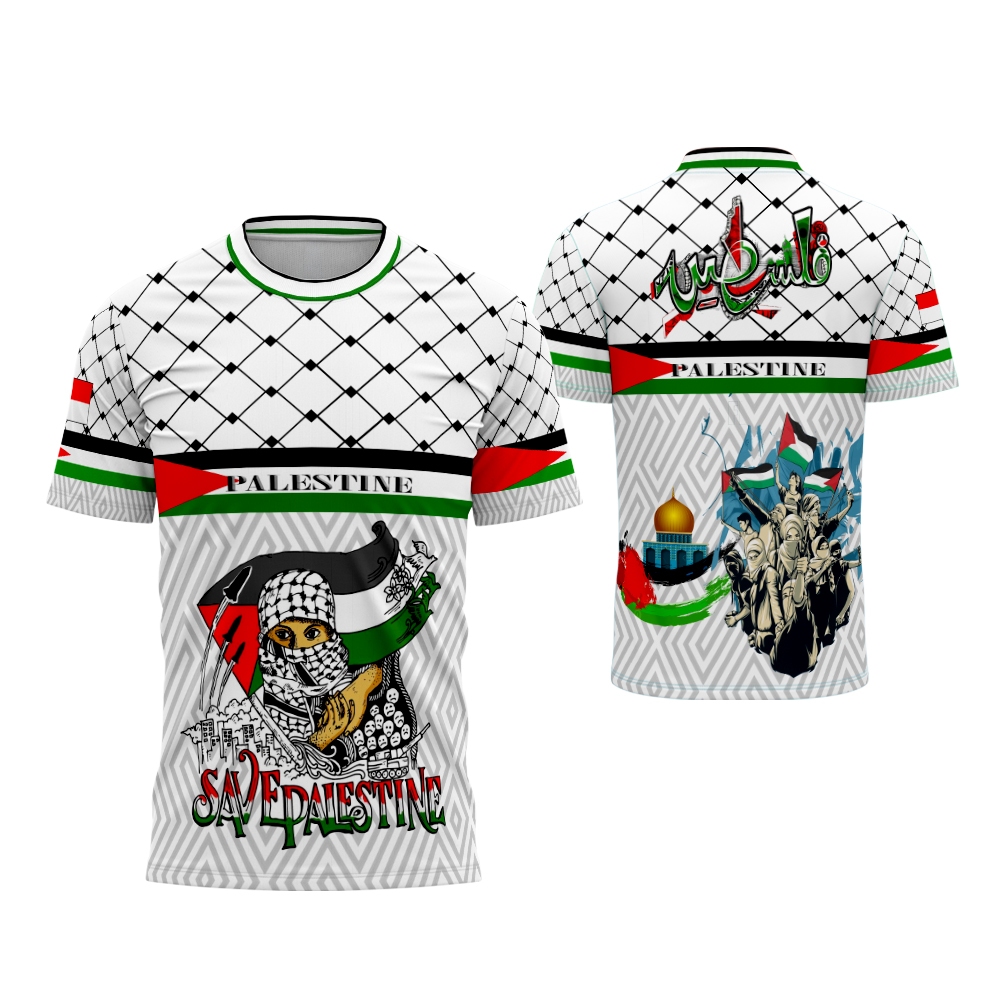Baju palestina Pria Jersey all-aqsa kaos palestina all-aqsa Fullprint