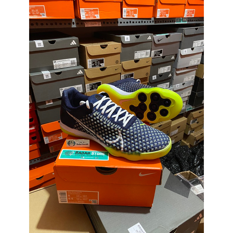 Sepatu Futsal Nike ReactGato Blue Black CT0550-470 Original BNIB