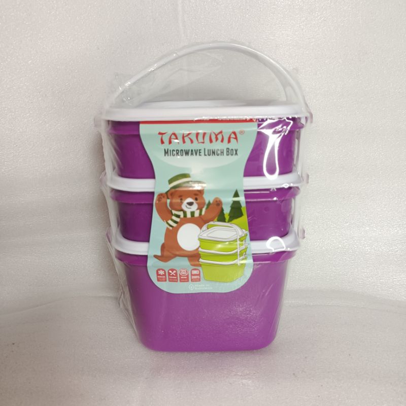 RANTANG PLASTIK SUSUN 3 TAKUMA WARNA RANDOM- COD BY REQUEST (Th-350)