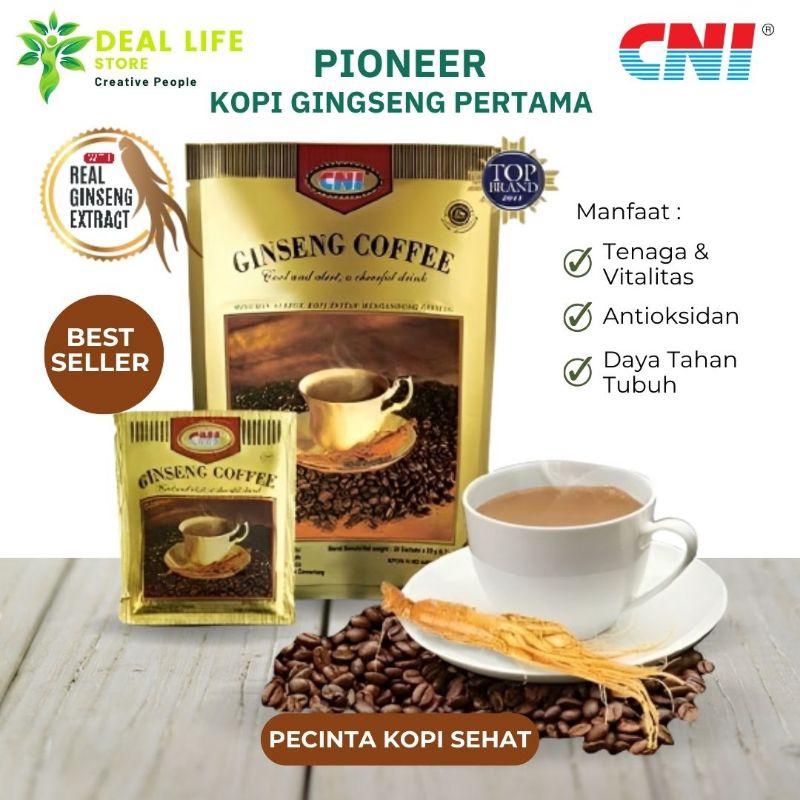 

CNI Kopi Ginseng Antioksidan Sehat Segar Aroma Rasa Nikmat Pioneer Kopi Ginseng Pertama Di Indonesia