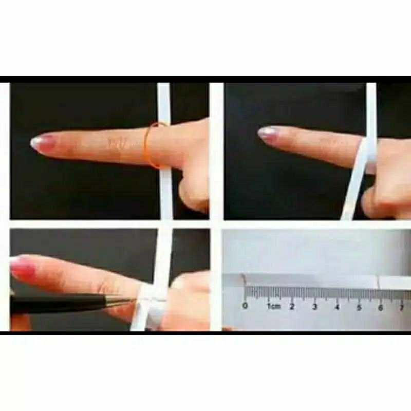 RK Cincin Polos Perak 925 Asli - Cincin Pria Wanita Ring Polos Silver 925 Lapis Emas Putih